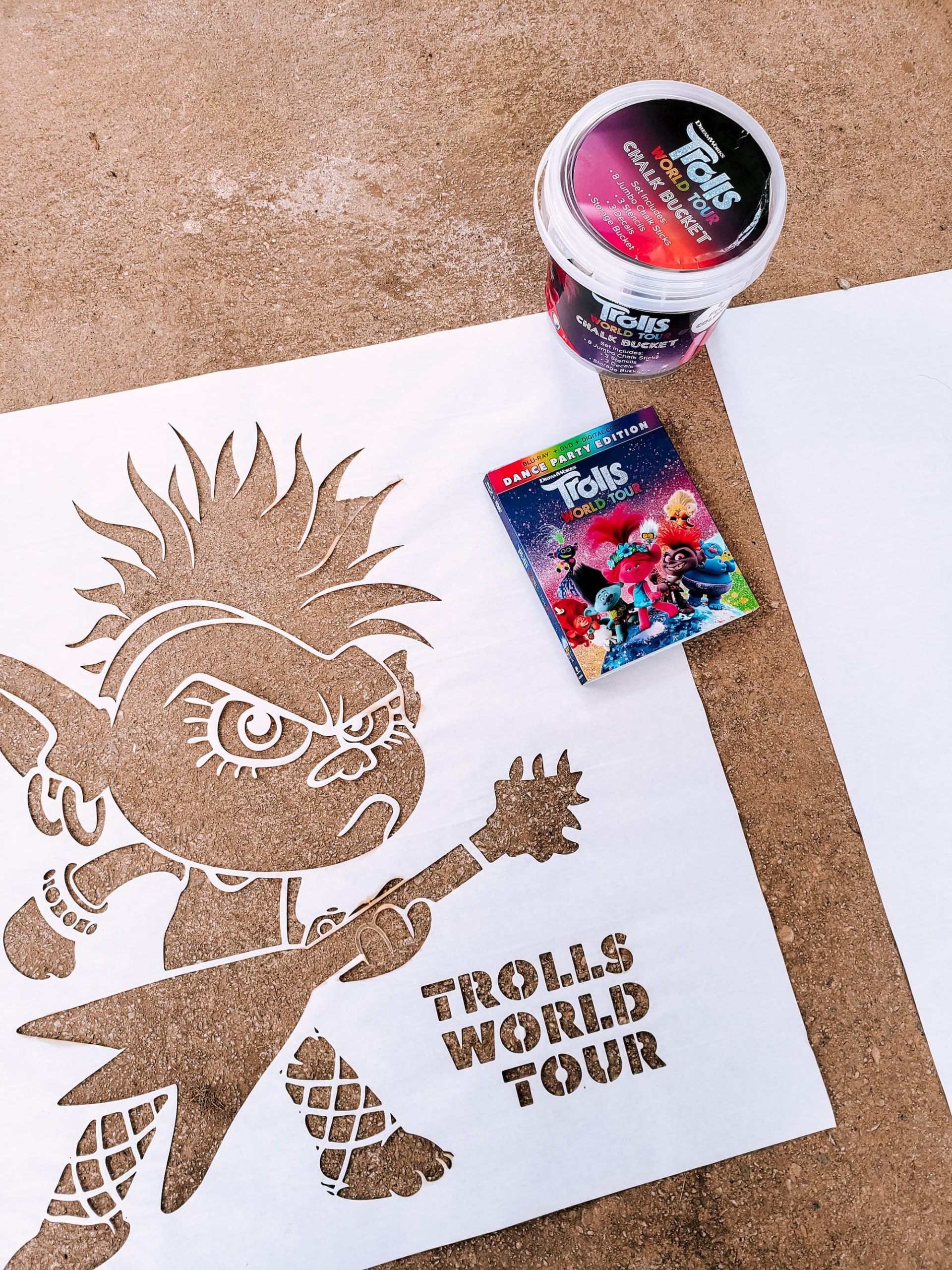 Trolls World Tour Chalk Art
